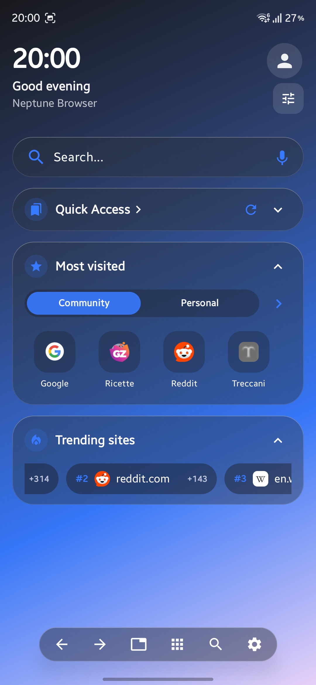 Schermata Trending in Neptune